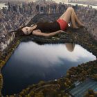 Giantess Tady taking a nap in Central Park