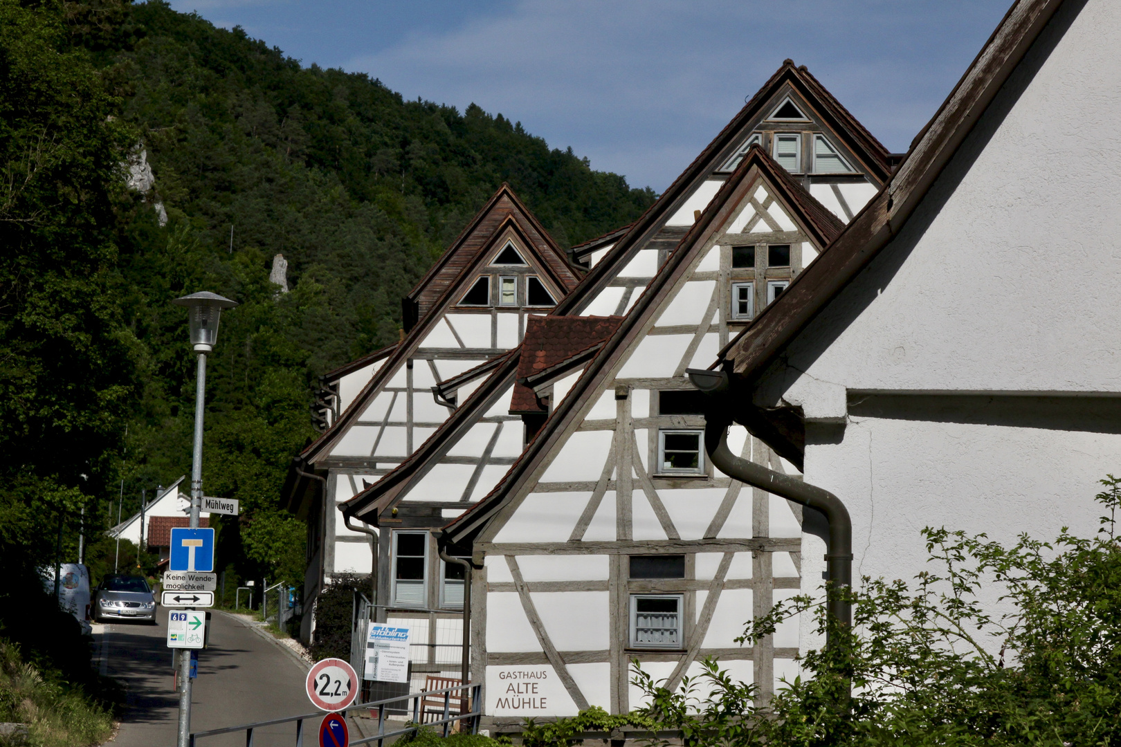 Giebel, Blaubergstraße, Blaubeuren, D