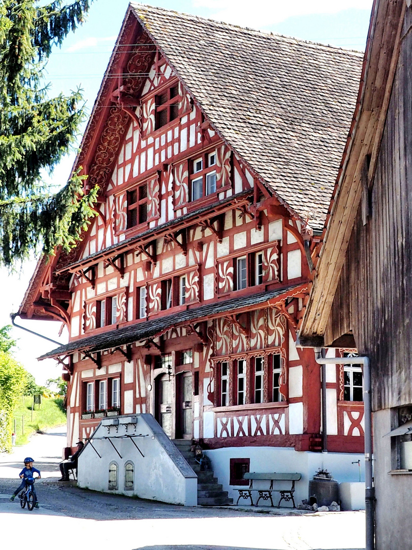 Giebelseite vom Riegelhaus