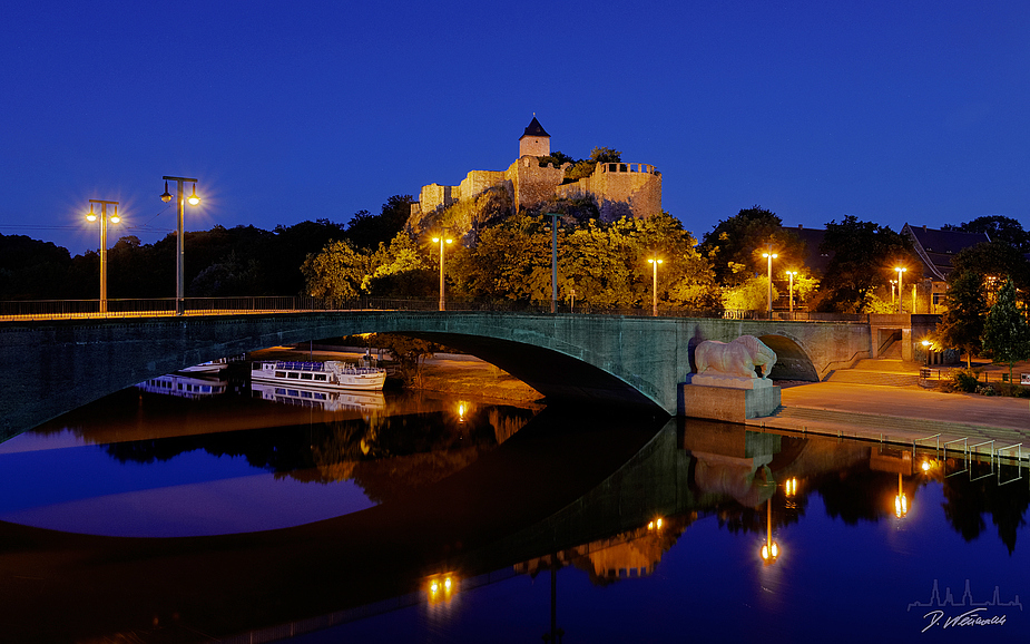 Giebichensteinbrücke mit Burg Teil1