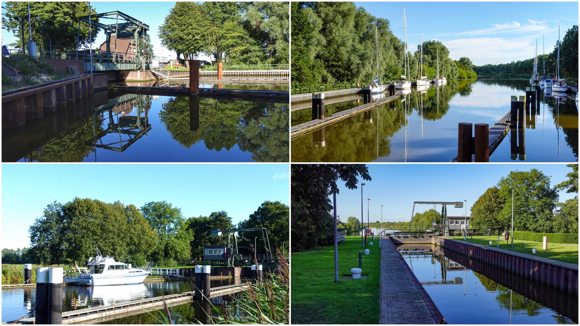 Gieselau Kanal mit Schleuse Foto & Bild | wasser, verkehr, fahrzeuge