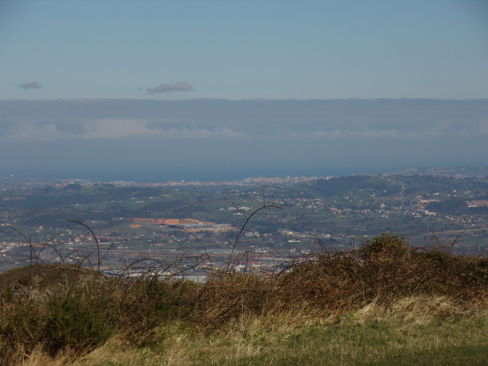 Gijón desde Oviedo, Monte Naranco.