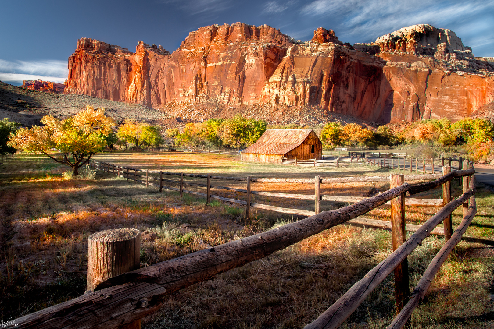 Gilford Farm Barn im Herbst Foto & Bild landschaft, berge, hütten u