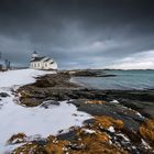 Gimsøy chruch under storm