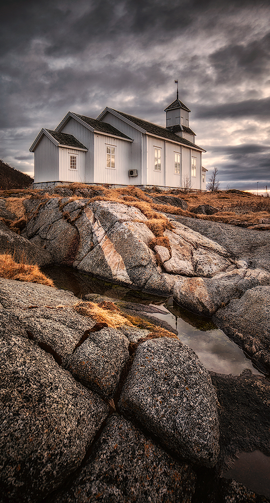 Gimsøy's Holzkirche von 1876