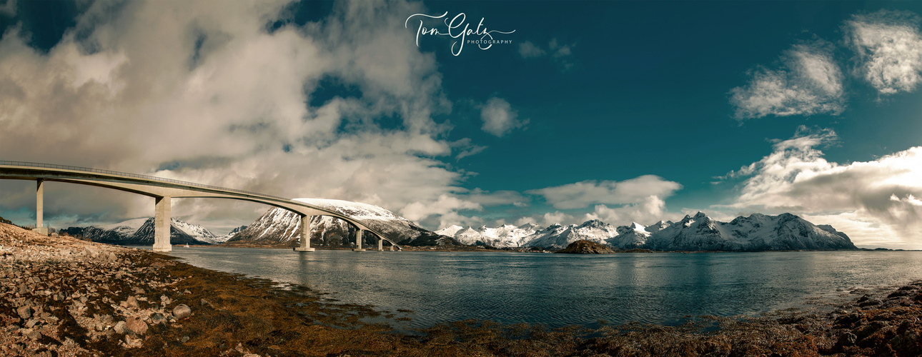 Gimsøystraumen Brücke, Lofoten Norwegen