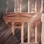 Giordania:Petra 1992.Scorcio del Khasneh...