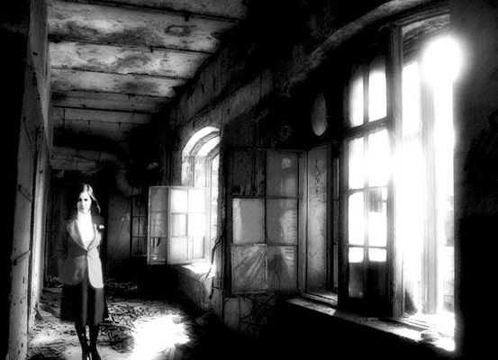 Giovane in bianco e nere