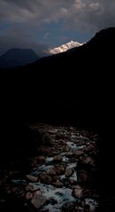 Gipfel über der Kali Gandaki