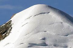 Gipfelausschnit des 4228m hohen Castor im Wallis