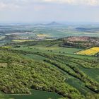 Gipfelblick vom Oblik  in Tschechien nach Osten  und Süden wobei im Osten...