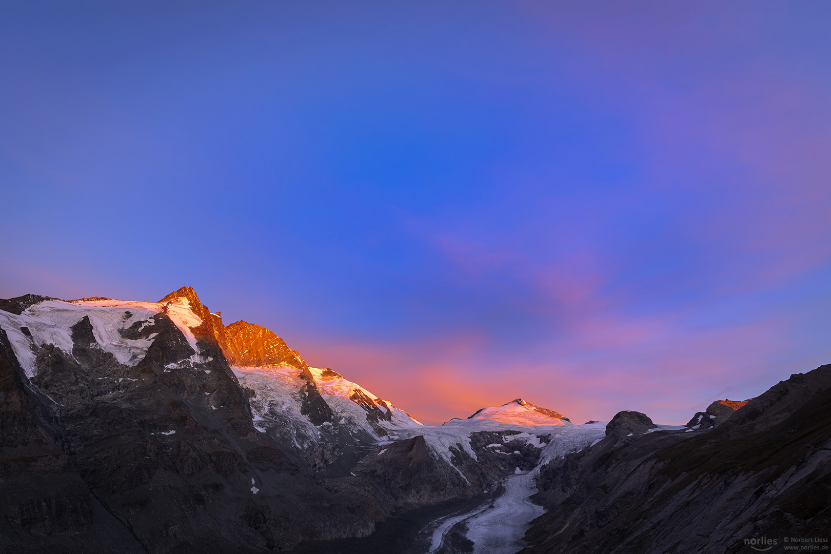 Gipfelglühen am Großglockner