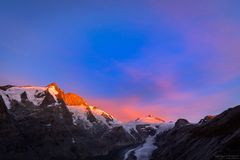 Gipfelglühen am Großglockner