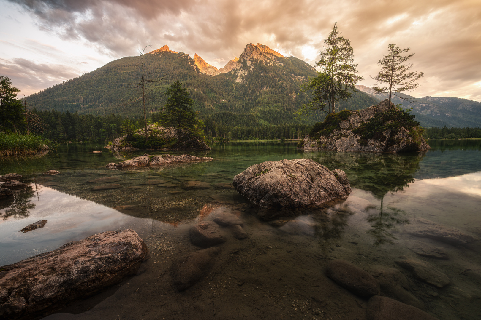 Gipfelglühen am Hintersee