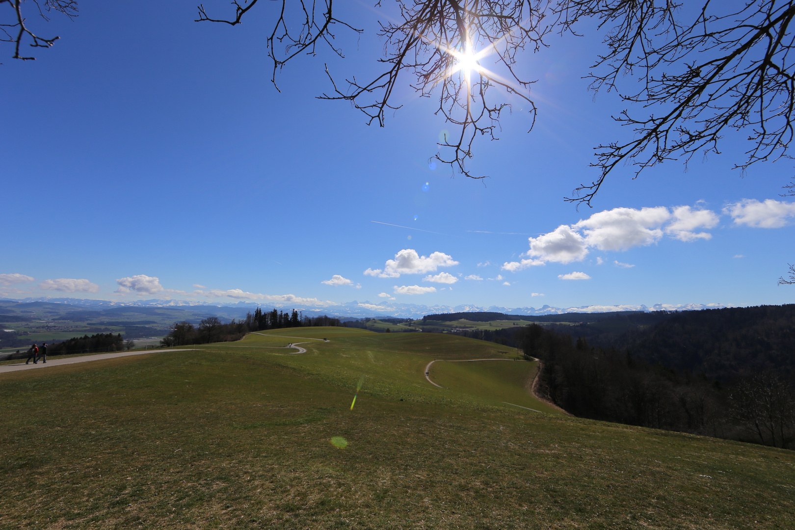 Gipfel,Grate,Sonne und Wege