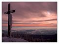 Gipfelkreuz am Lusen auf 1373 Mt. bei - 5°C von Heinz AdlerAuge