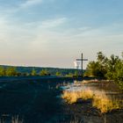 Gipfelkreuz auf dem Plateau der Halde Lydia Camphausen