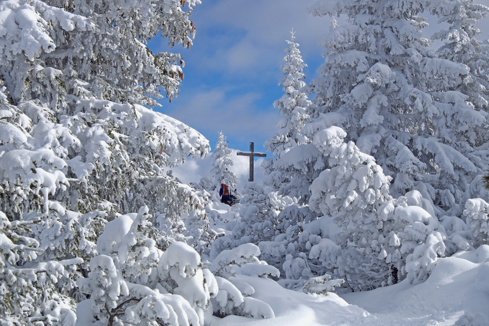 Gipfelkreuz im Winter ...