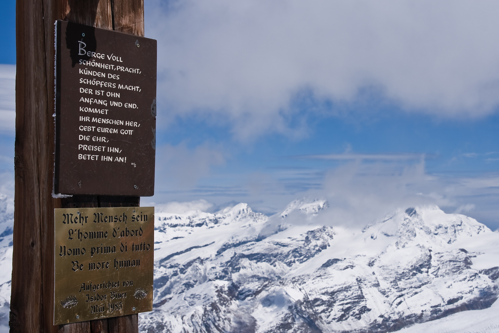 Gipfelkreuz Kleines Matterhorn