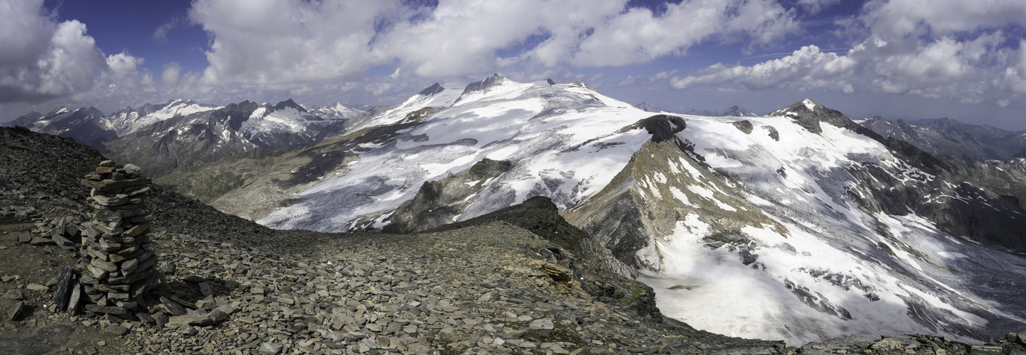 Gipfelpanorama auf der Weißspitze