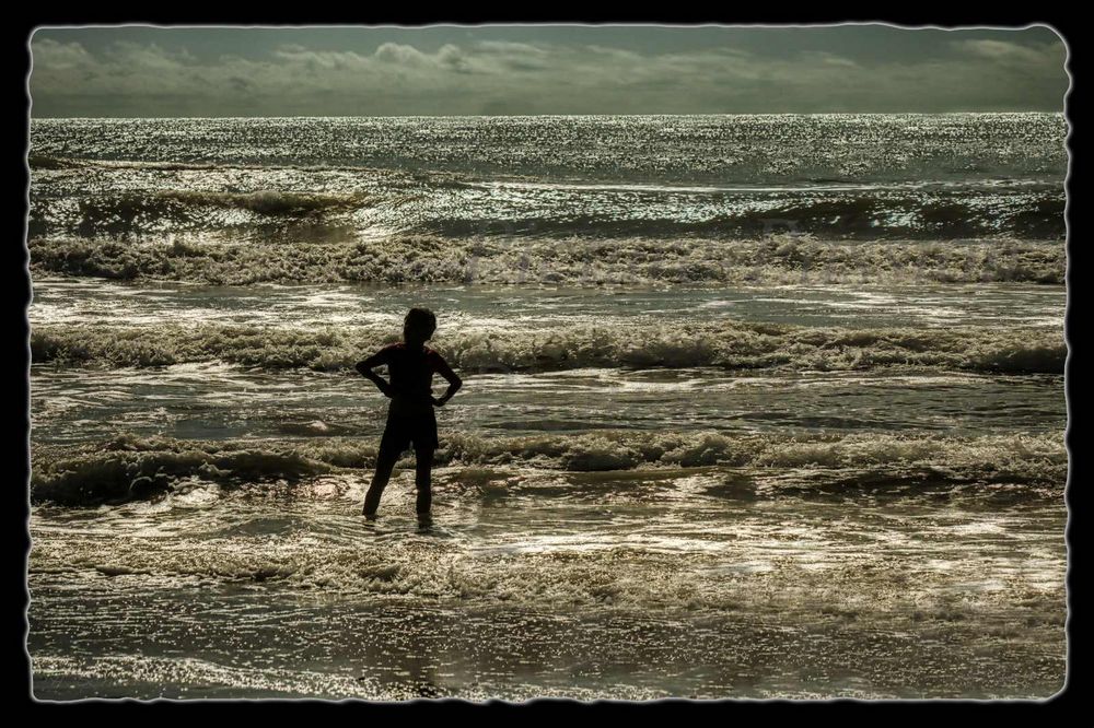 "Girl and the Waves of Life"