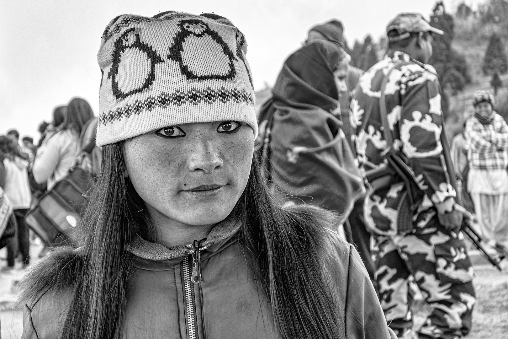 Girl at Nepal border, Ganktok, Sikkim, India