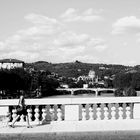 girl & dog on the bridge