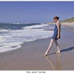 Girl enjoys the sea