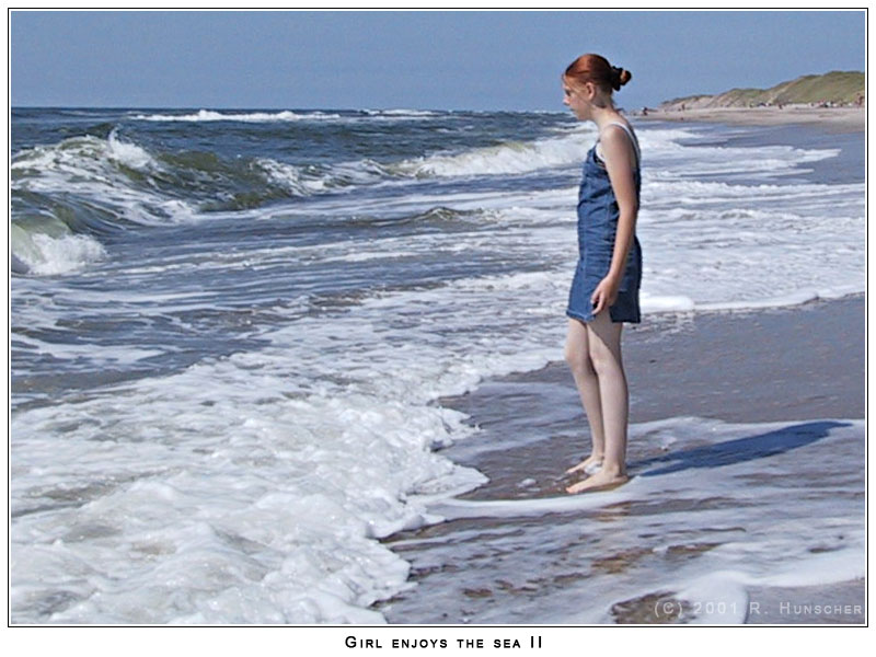 Girl enjoys the sea II