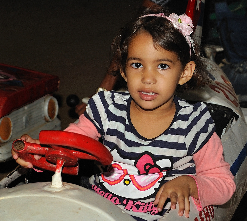 Girl in a carousel