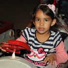 Girl in a carousel