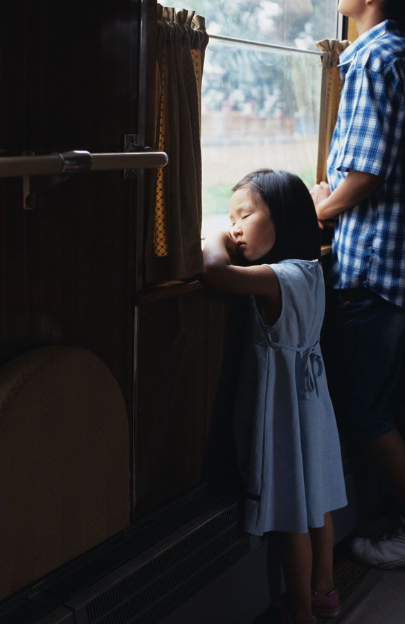 Girl in the train from Ulaanbataar to Beijing