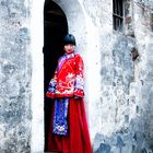 GIrl in traditional wedding dress