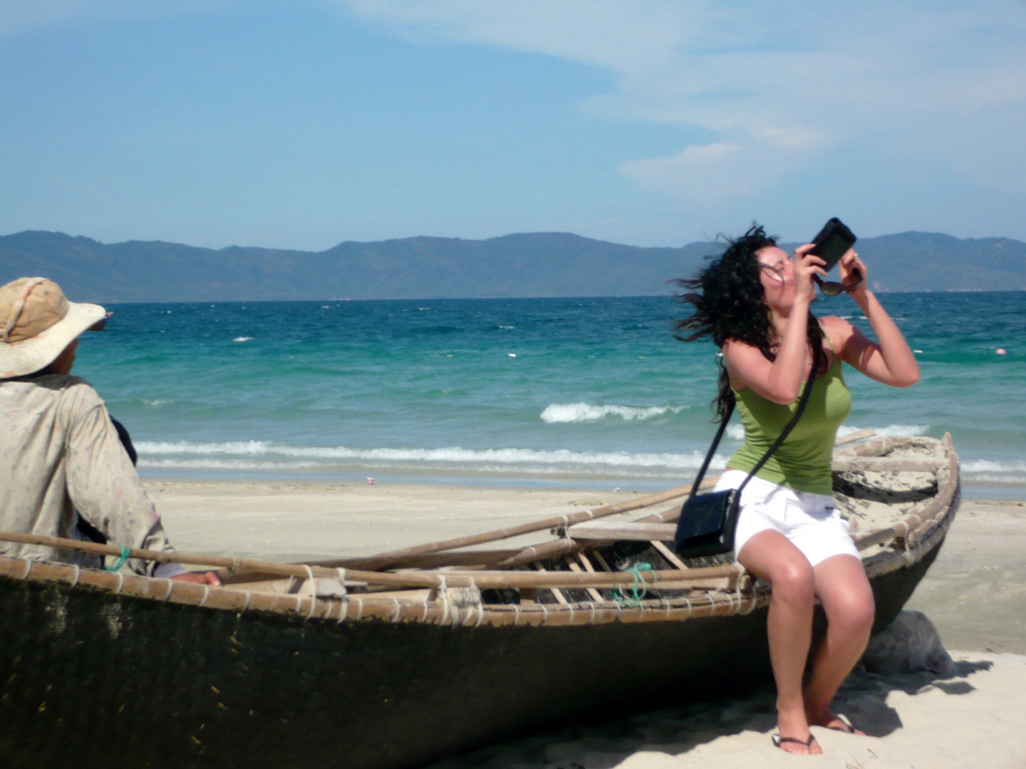 Girl on beach in Vietnam