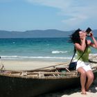 Girl on beach in Vietnam