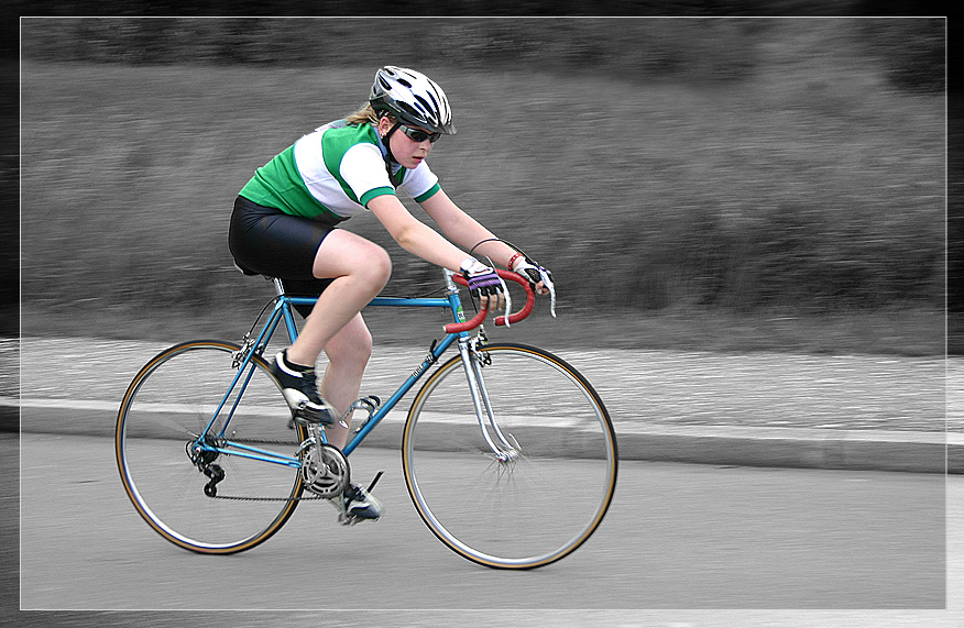 Girl on bike