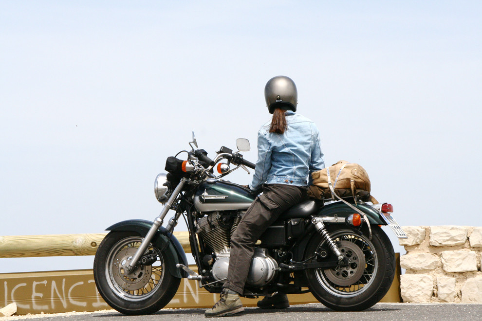 Girl on Harley