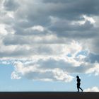 Girl walking on Sand Dune