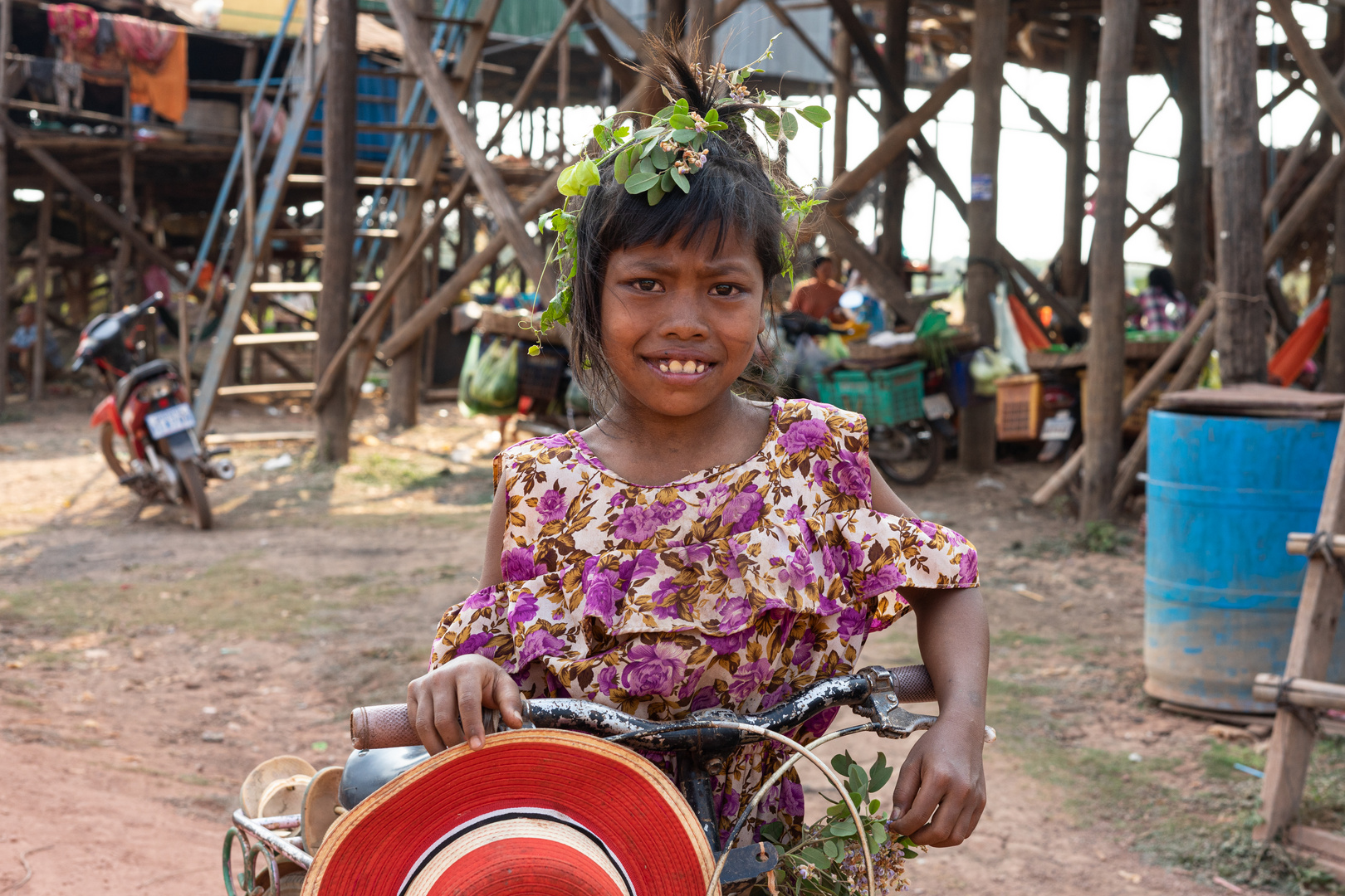 Girl with a bike