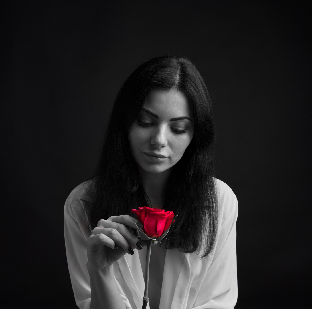 girl with a rose