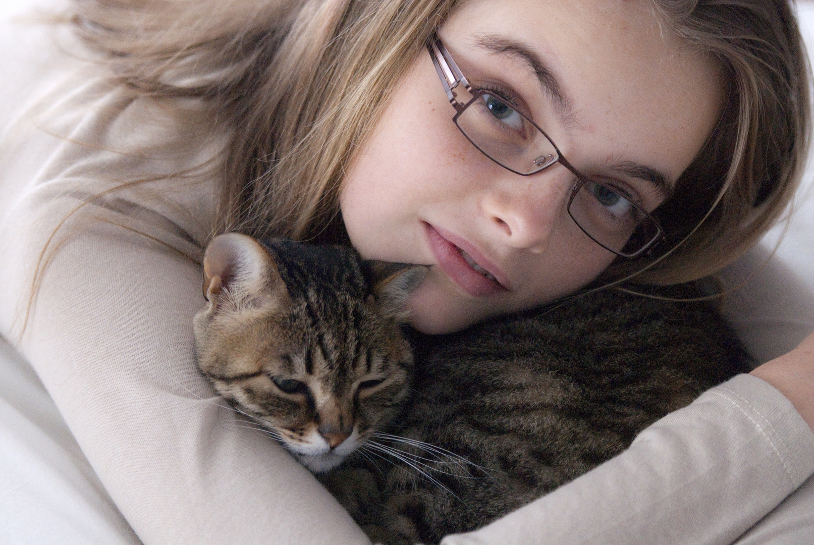 Girl with Cat