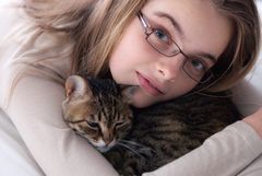 Girl with Cat