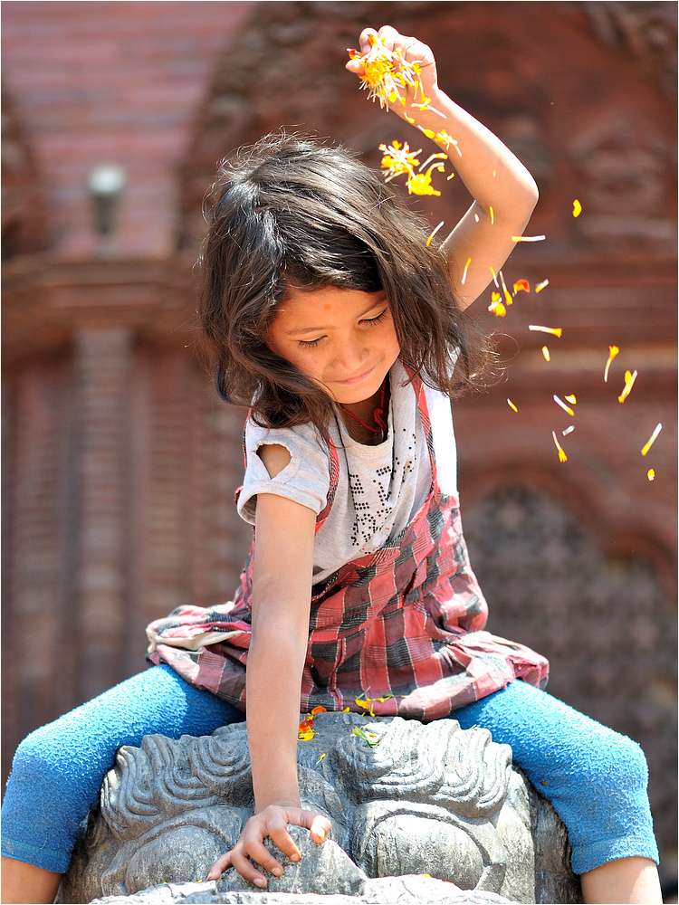 Girl with flower