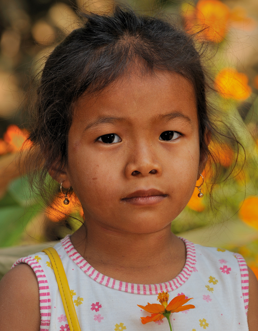 Girl with flower