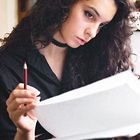 Girl with pencil