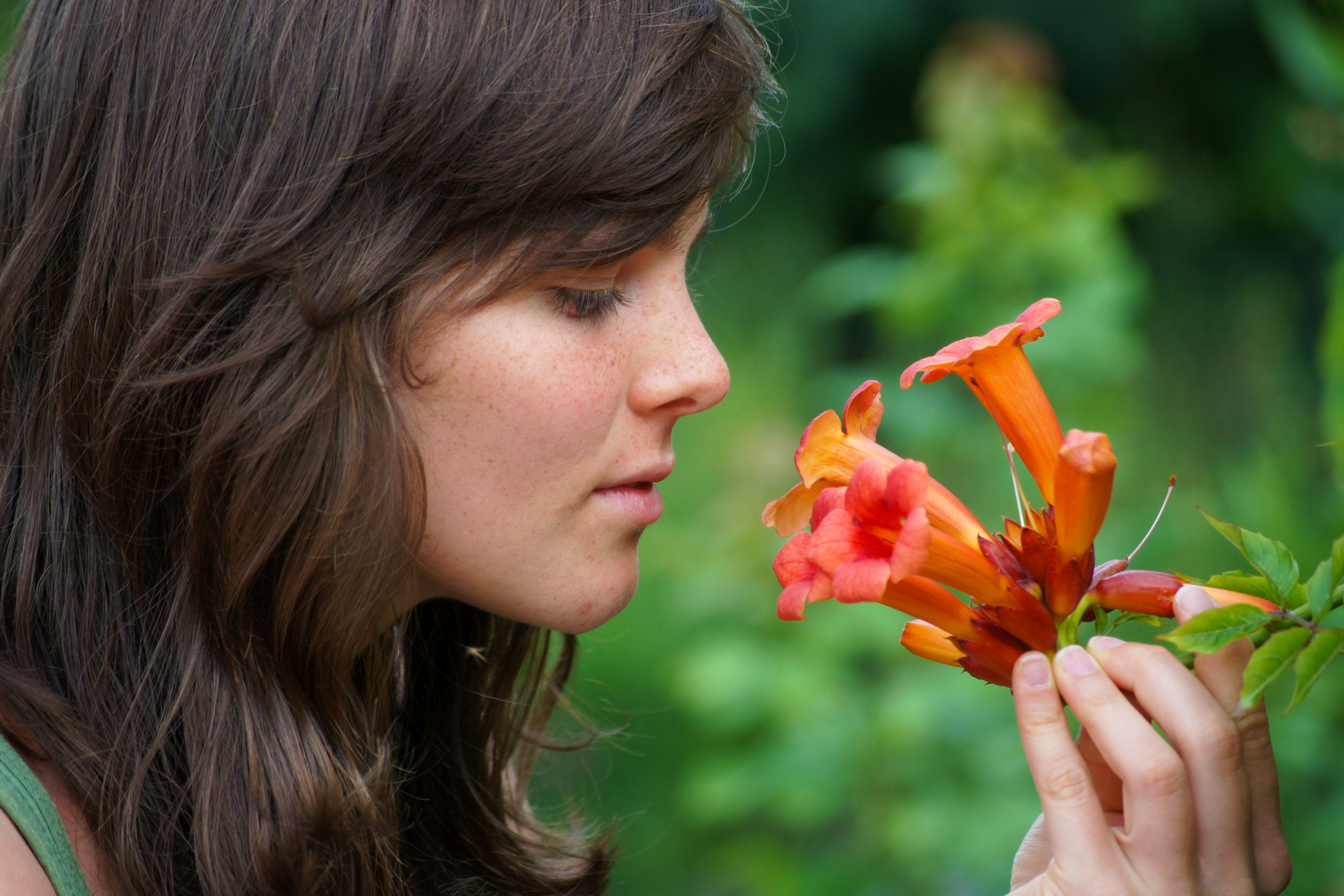 Girlfriend with flower