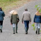 Girls go walking in wellies