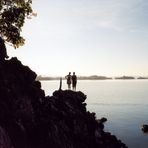 Girls on the rock