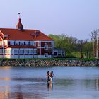 Girls walking on water