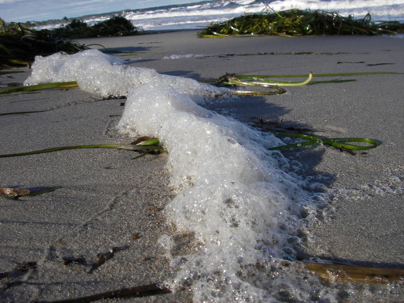 Gischt am Strand